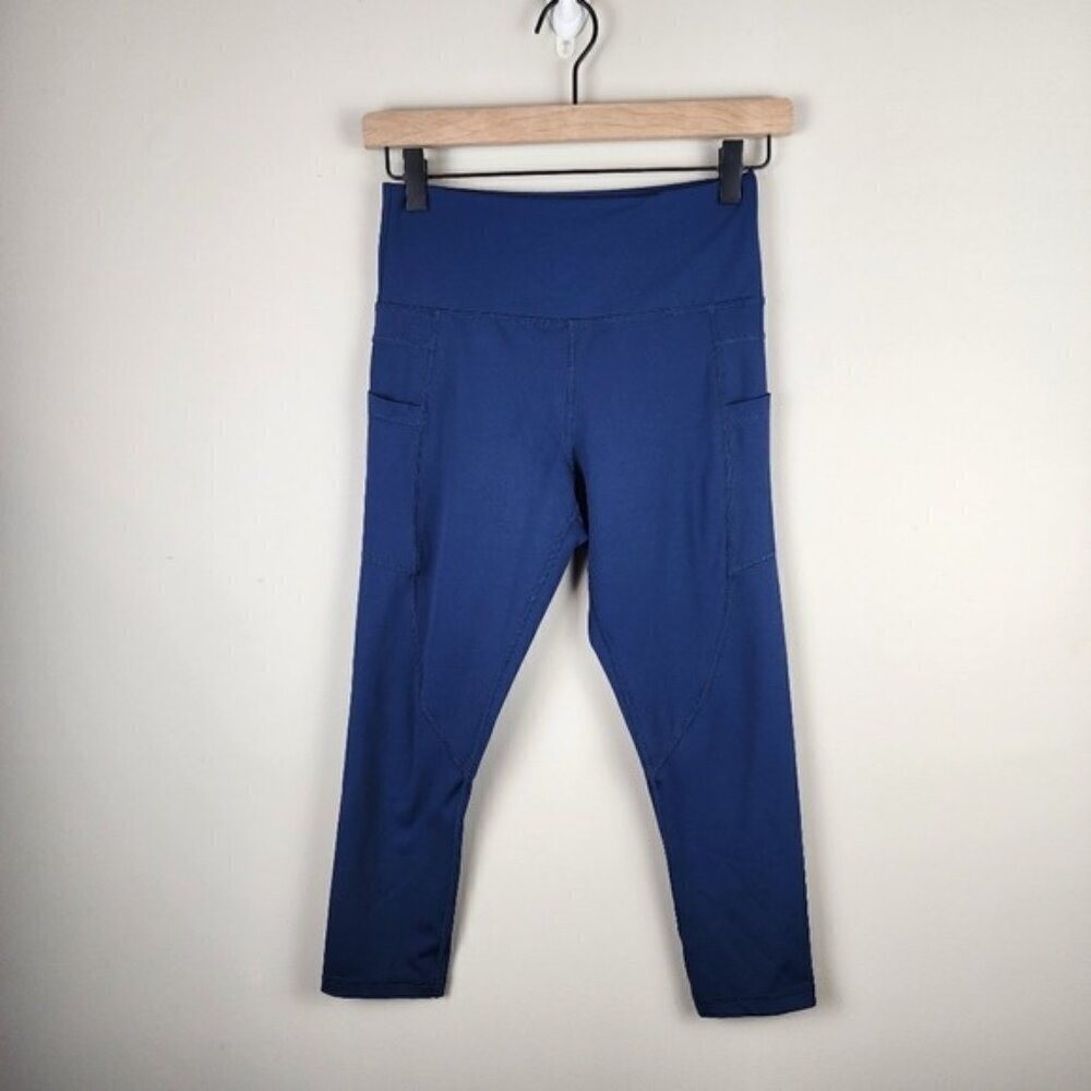 Zyia active leggings size 4 women blue cropped